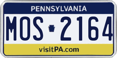 PA license plate MOS2164