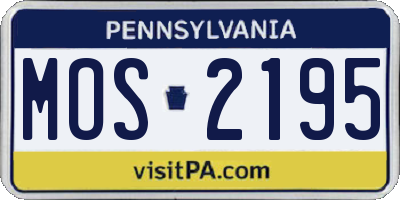 PA license plate MOS2195