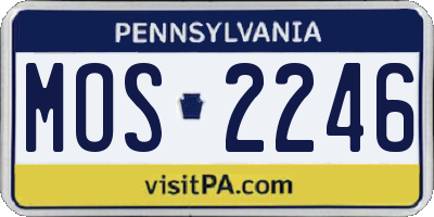 PA license plate MOS2246