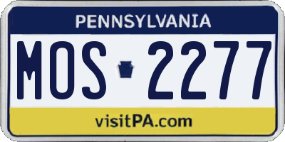 PA license plate MOS2277