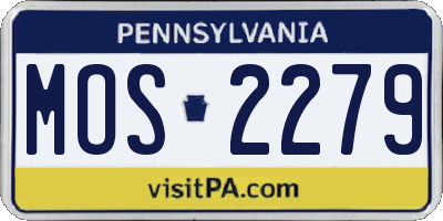 PA license plate MOS2279