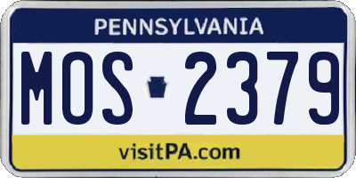 PA license plate MOS2379