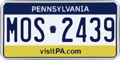 PA license plate MOS2439