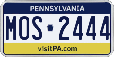 PA license plate MOS2444