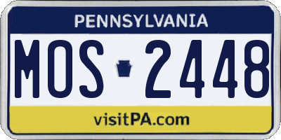 PA license plate MOS2448