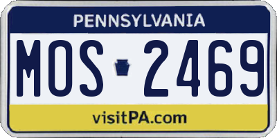 PA license plate MOS2469