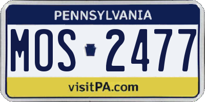 PA license plate MOS2477