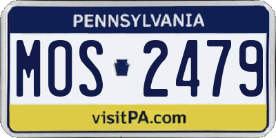 PA license plate MOS2479