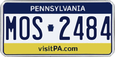 PA license plate MOS2484