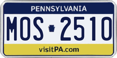 PA license plate MOS2510