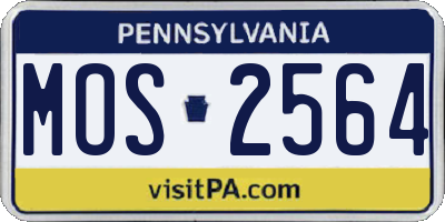 PA license plate MOS2564