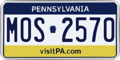 PA license plate MOS2570