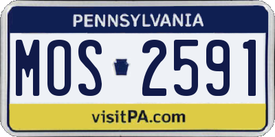 PA license plate MOS2591
