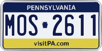 PA license plate MOS2611