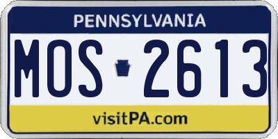 PA license plate MOS2613