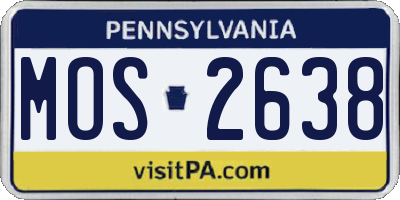 PA license plate MOS2638