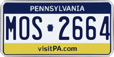 PA license plate MOS2664