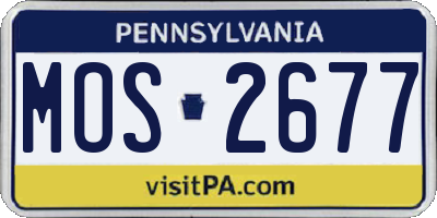 PA license plate MOS2677