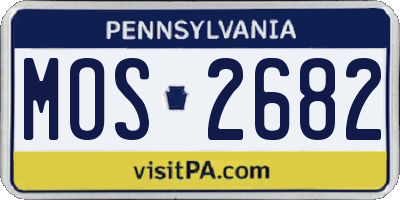 PA license plate MOS2682