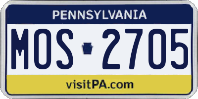 PA license plate MOS2705