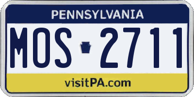 PA license plate MOS2711