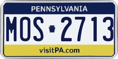 PA license plate MOS2713