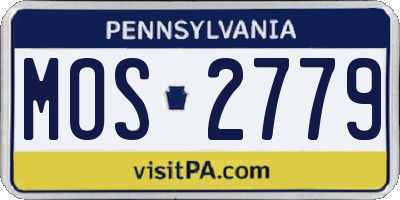 PA license plate MOS2779