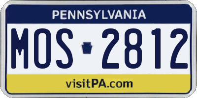 PA license plate MOS2812