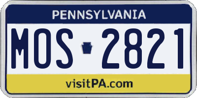 PA license plate MOS2821