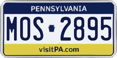 PA license plate MOS2895
