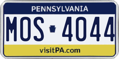 PA license plate MOS4044