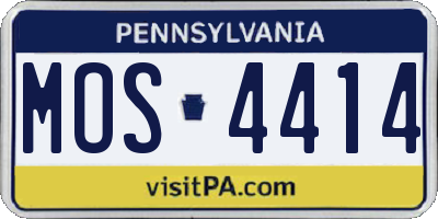 PA license plate MOS4414