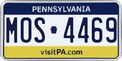 PA license plate MOS4469