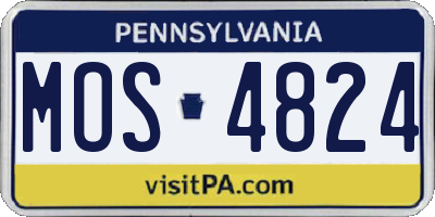 PA license plate MOS4824