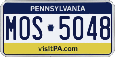 PA license plate MOS5048