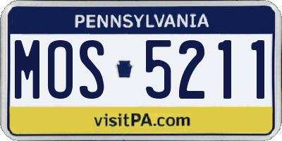 PA license plate MOS5211
