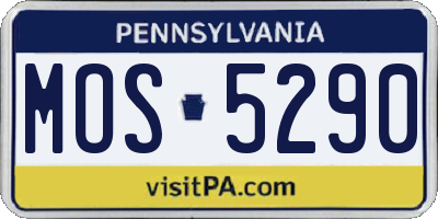 PA license plate MOS5290