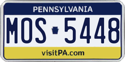 PA license plate MOS5448