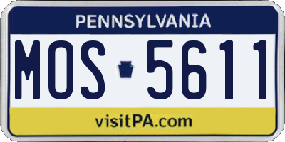 PA license plate MOS5611