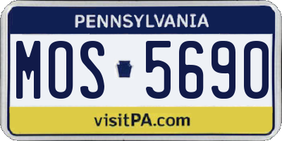 PA license plate MOS5690