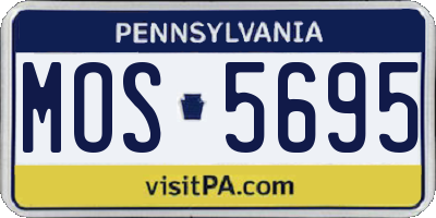PA license plate MOS5695