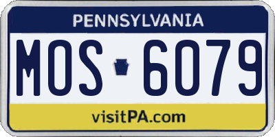 PA license plate MOS6079