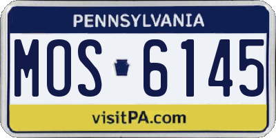 PA license plate MOS6145