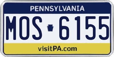 PA license plate MOS6155
