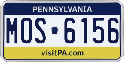 PA license plate MOS6156