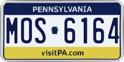 PA license plate MOS6164
