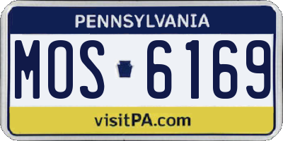 PA license plate MOS6169
