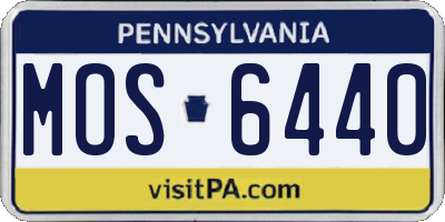 PA license plate MOS6440