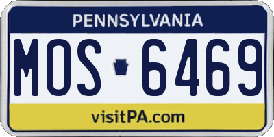PA license plate MOS6469