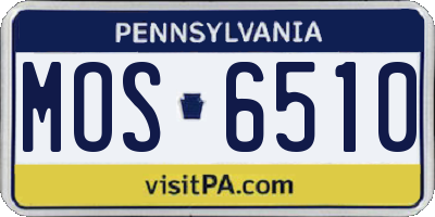 PA license plate MOS6510